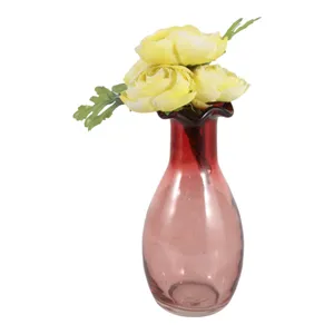 FOLEYWELL PINK GLASS VASE 7 (IN) 3