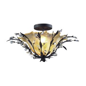 Circeo 24'' Wide 2-Light Semi Flush Mount - Deep Rust 1