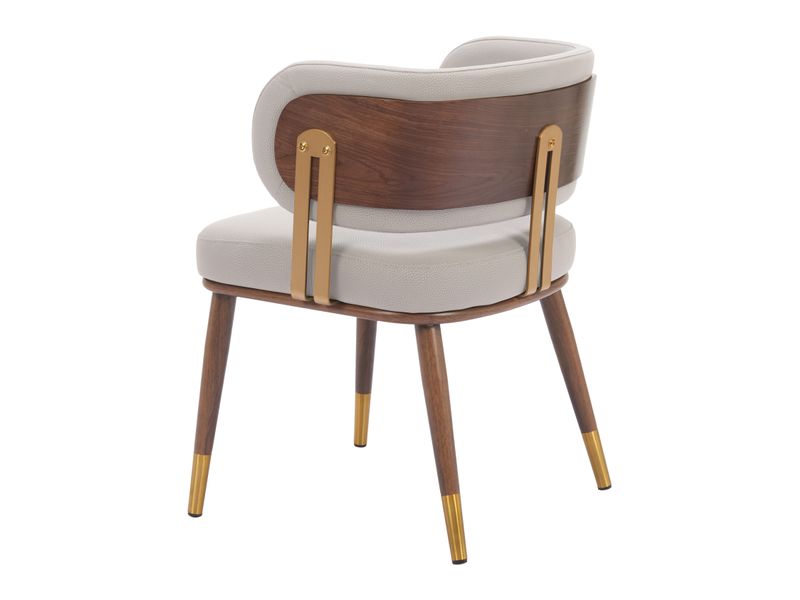 Brew Dining Chair Beige & Walnut 6