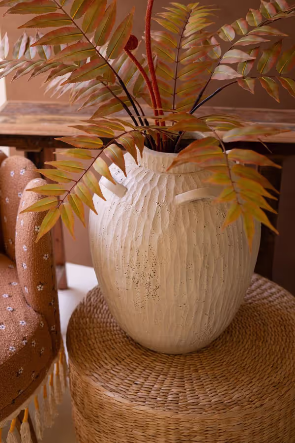 Stone Composite Urn with Four Handles