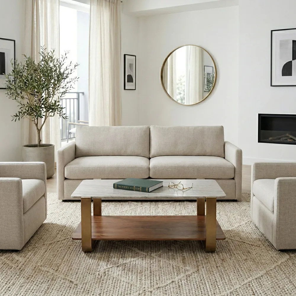 SARAHMORE GOLD COFFEE TABLE 17 (IN)