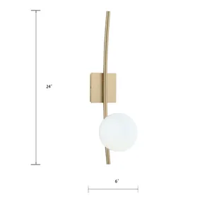 Perch 24'' High 1-Light Sconce - Satin Brass 2