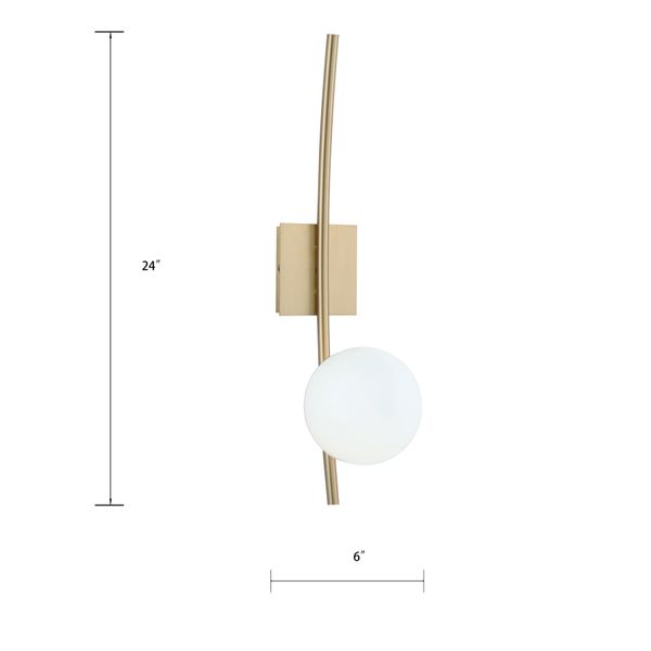 Perch 24'' High 1-Light Sconce - Satin Brass