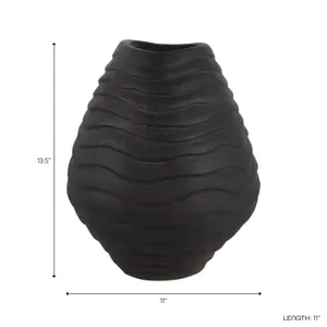 HAVENOAK BLACK VASE 14 (IN) 9