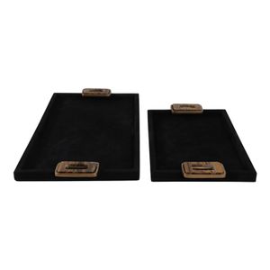 SAMSONFORD SET OF 2 BLACK TRAY 1 (IN) 5