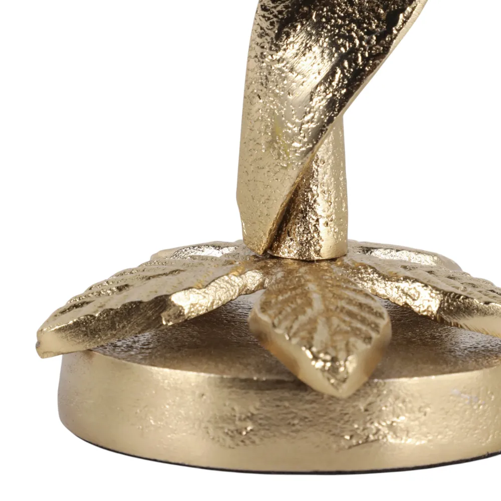 HOLLYMOOR GOLD CANDLE HOLDER 11 (IN)