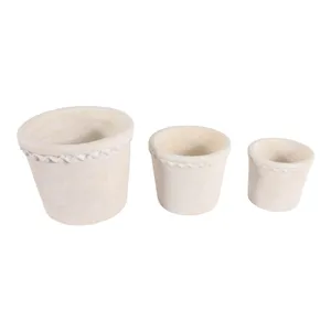 TATESIDE SET OF 3 BROWN PLANTER 8 (IN) 5