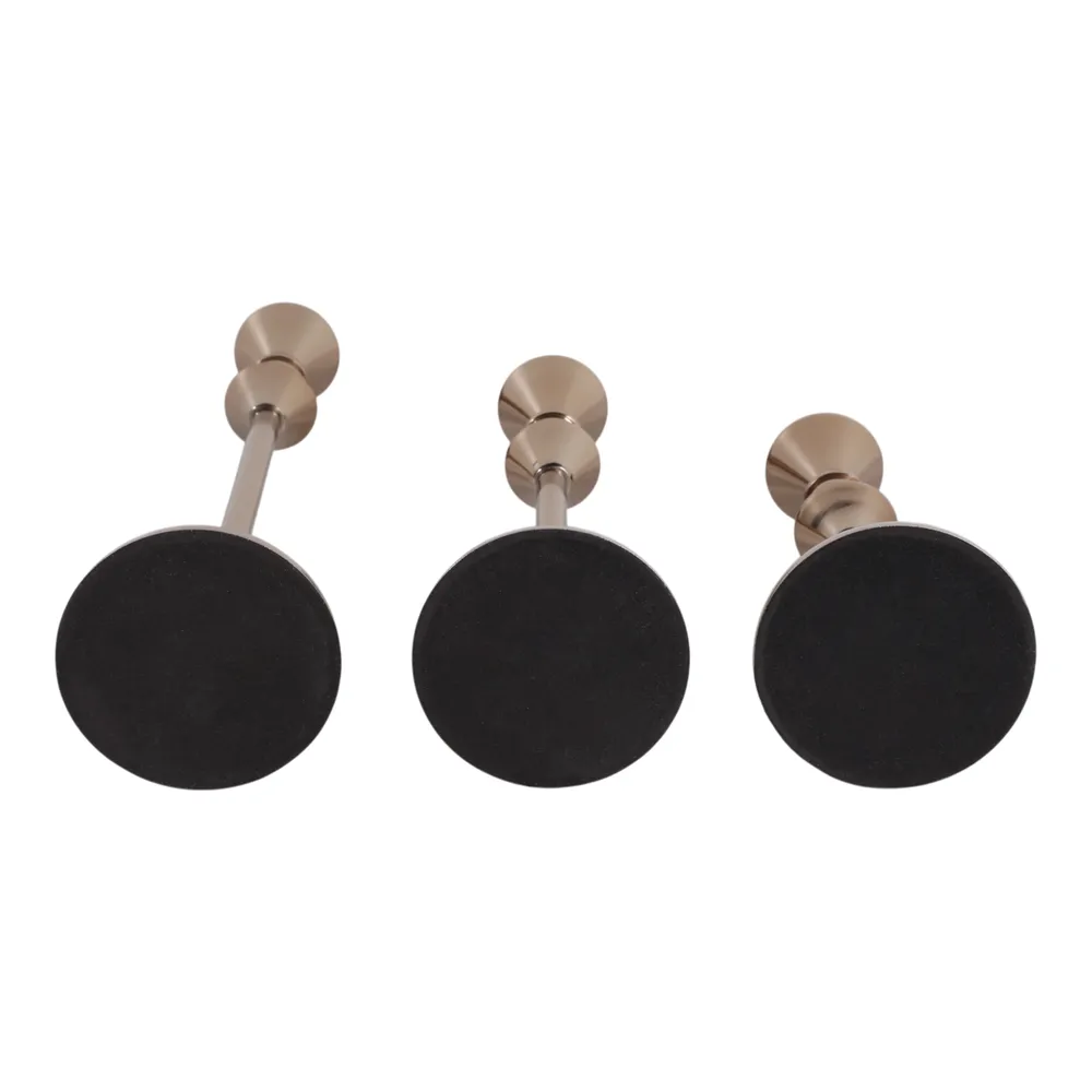 BREWERHAM SET OF 3 BRONZE CANDLESTICK 16 (IN)