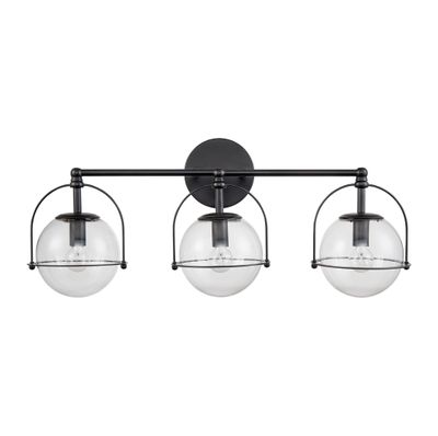 Langford 24″ Wide 3-Light Vanity Light - Matte Black