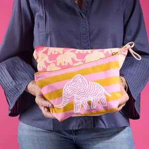 Elephant Essential Canvas Pouch Set of 2 6