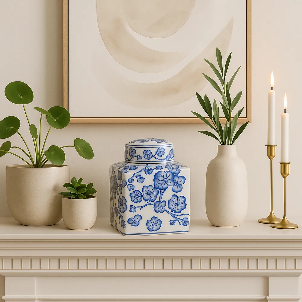 HERMONWICK WHITE CHINOISERIE 9 (IN)