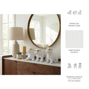 RIDERRUN SET OF 3 WHITE DECOR 6 (IN) 10