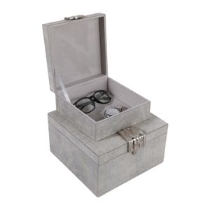 CANNONMOOR SET OF 2 SILVER BOXES 5 (IN) 3