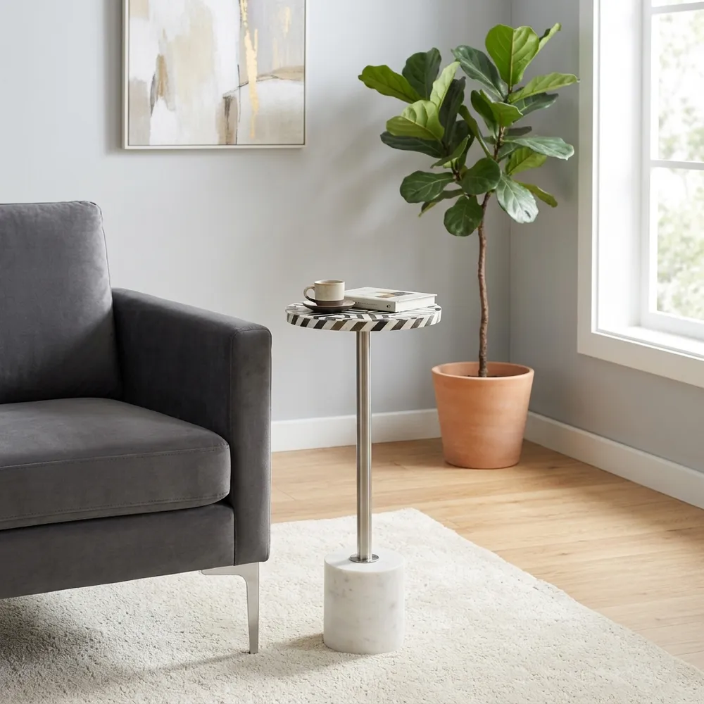 HEMMINGWELL WHITE TABLE 25 (IN)
