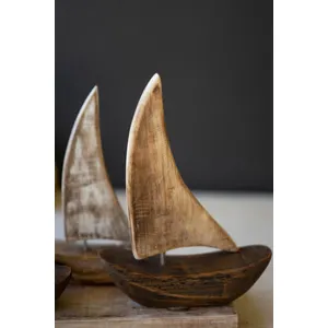 Five Wooden Sailboats on a Base 2