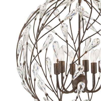 Crislett 25'' Wide 6-Light Chandelier - Sunglow Bronze