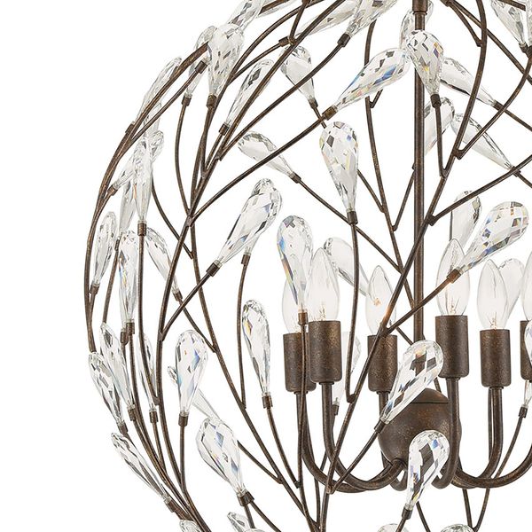 Crislett 25'' Wide 6-Light Chandelier - Sunglow Bronze