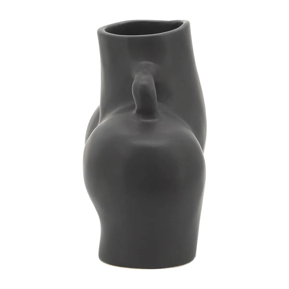HELENAOAK BLACK VASE 6 (IN)
