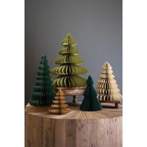 Set of 5 Paper Accordion Christmas Trees 1
