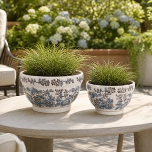 BONDVIEW SET OF 2 BLUE PLANTER 7 (IN) 11