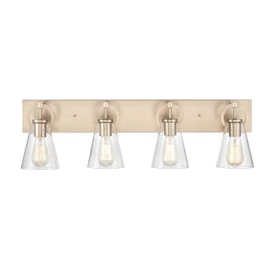 Harnell 31.5″ Wide 4-Light Vanity Light - Champagne Gold