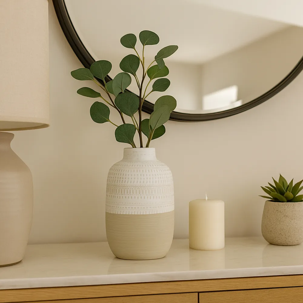 RIPLEYBEACH IVORY VASE 8 (IN)