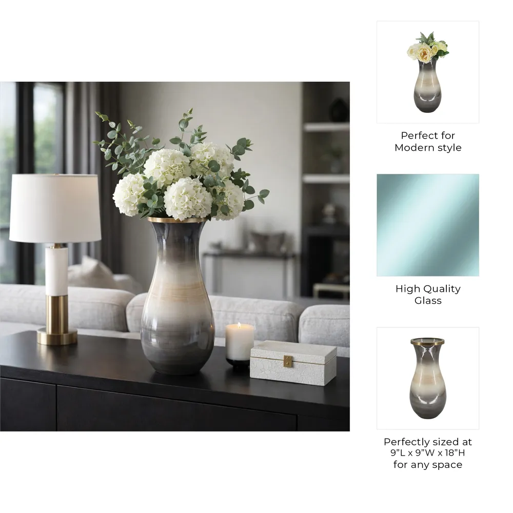 WOODSONBROOK BROWN GLASS VASE 18 (IN)
