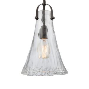 Hand Formed Glass 8'' Wide 1-Light Mini Pendant - Oil Rubbed Bronze 4