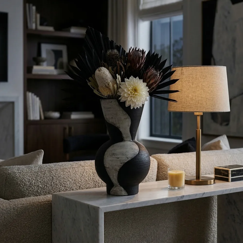 BLAIRRUN WHITE VASE 18 (IN)