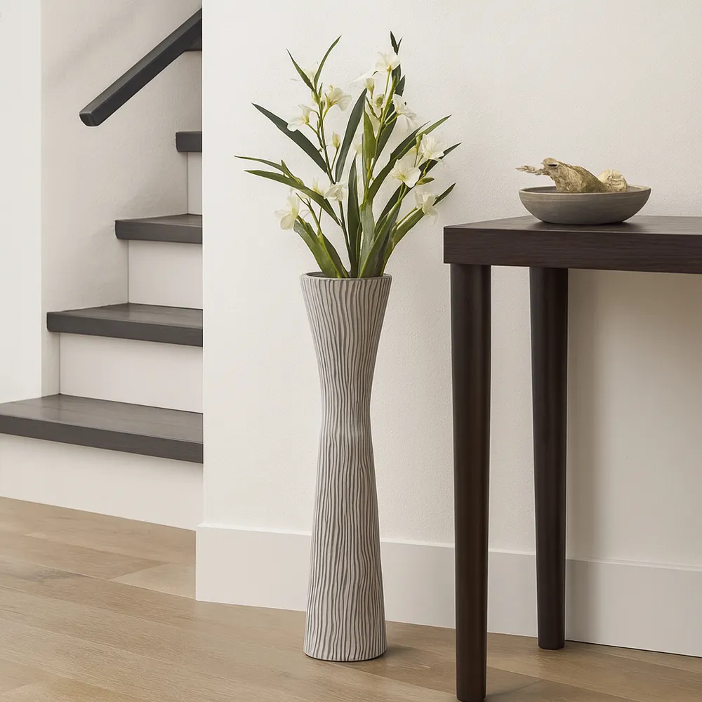 HANKHOLM WHITE VASE 31 (IN)