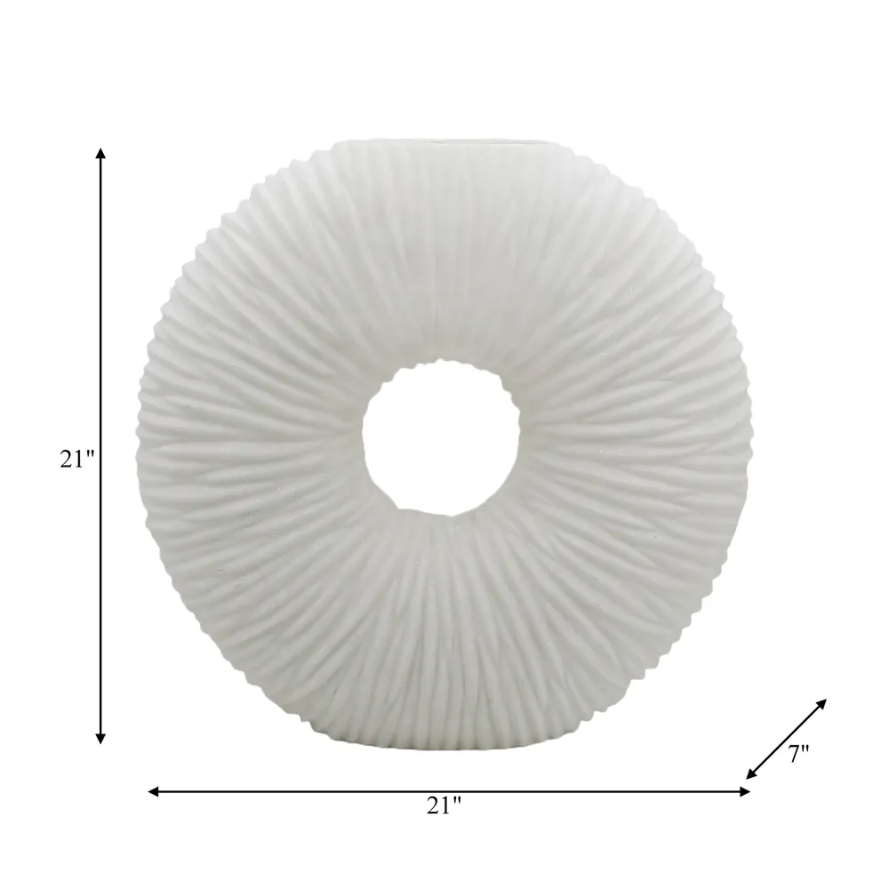 DORSETFORD WHITE VASE 21 (IN)
