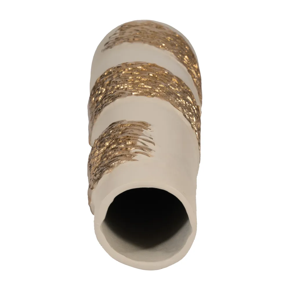 GREERWAY WHITE GLASS VASE 22 (IN)