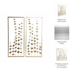 LANDONMOOR SET OF 2 GOLD METAL WALL 32 (IN) 9
