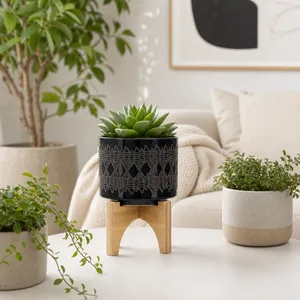 DREWSIDE BLACK PLANTER 6 (IN) 12