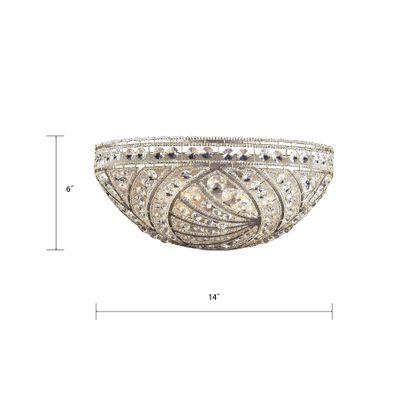 Renaissance 6'' High 2-Light Sconce - Sunset Silver
