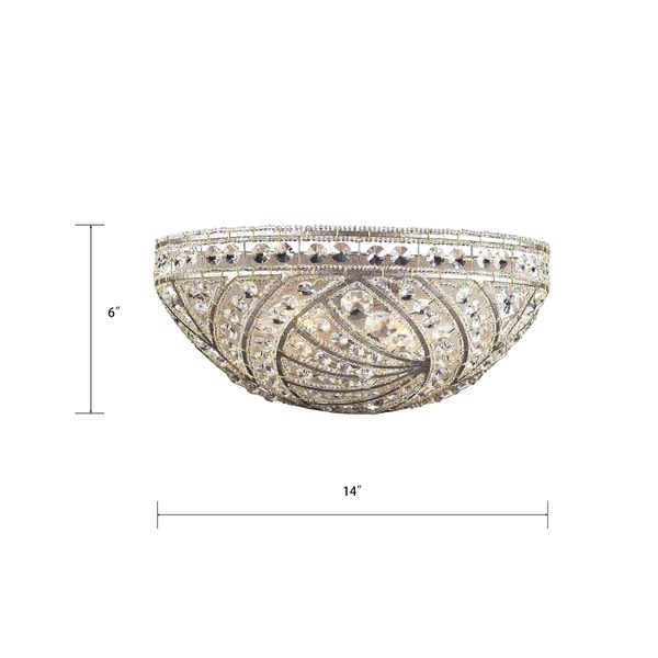 Renaissance 6'' High 2-Light Sconce - Sunset Silver
