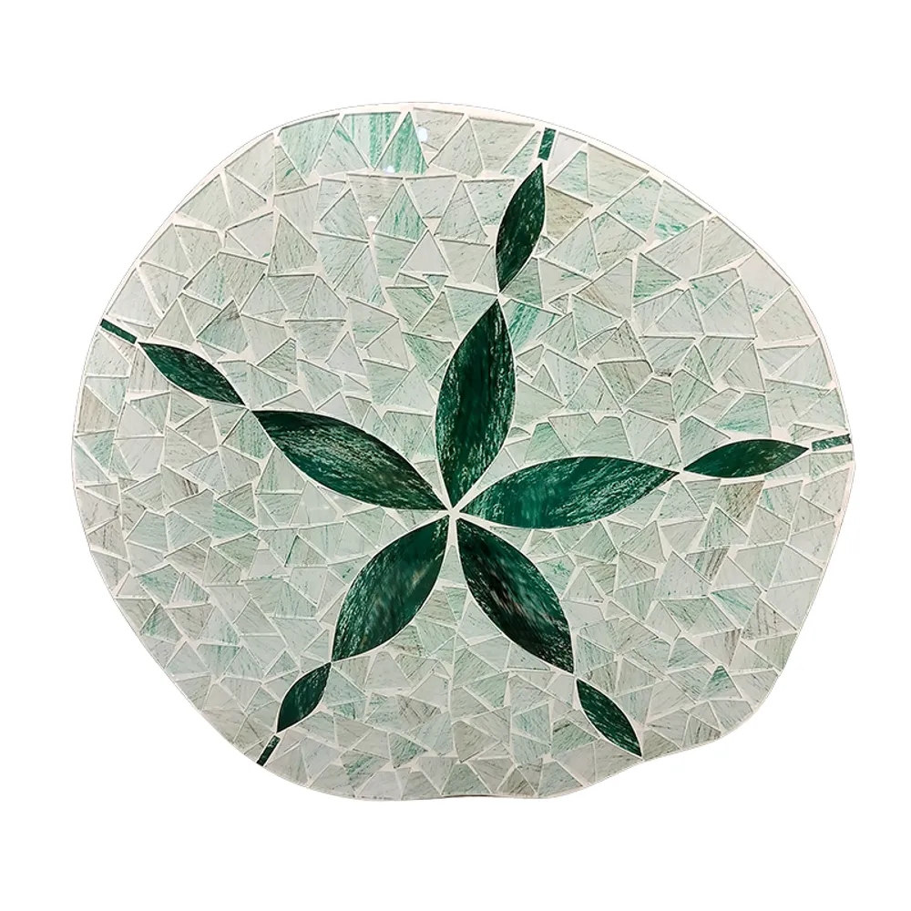 16" GREEN MOSAIC SAND DOLLAR