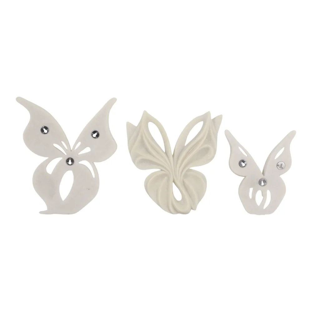CLAYTONPARK SET OF 3 WHITE WALL SCULPTURES 15 (IN)