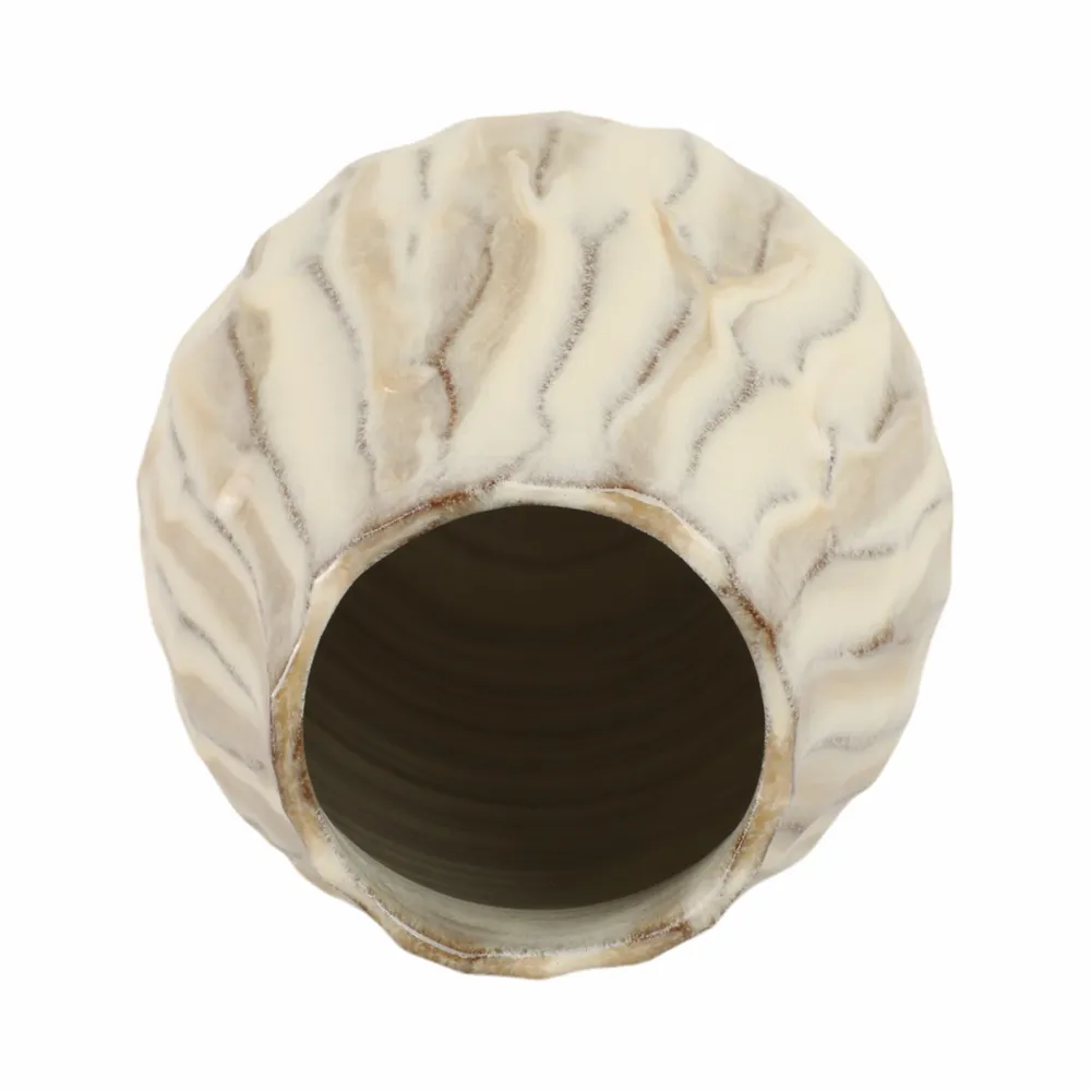 CROSBYLEY CREAM VASE 10 (IN)