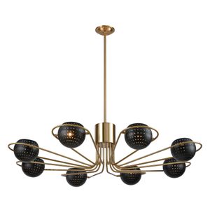 Scarab 47'' Wide 8-Light Chandelier - Satin Brass 1