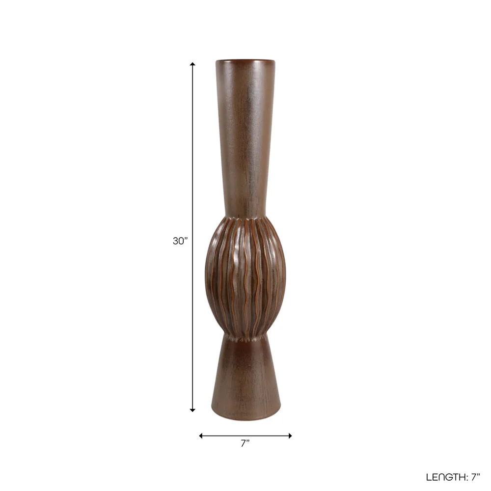 EATONCROSS BROWN VASE 30 (IN)
