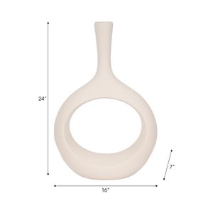 HALSEYOAK WHITE VASE 24 (IN) 9