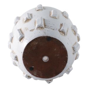9X8" SCULPTURAL HOBNAIL PLANTER, WHITE 7