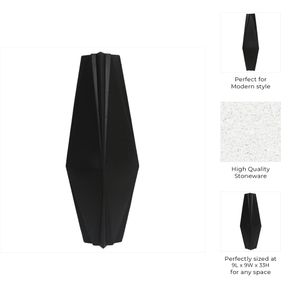 TARASIDE BLACK VASE 33 (IN) 8