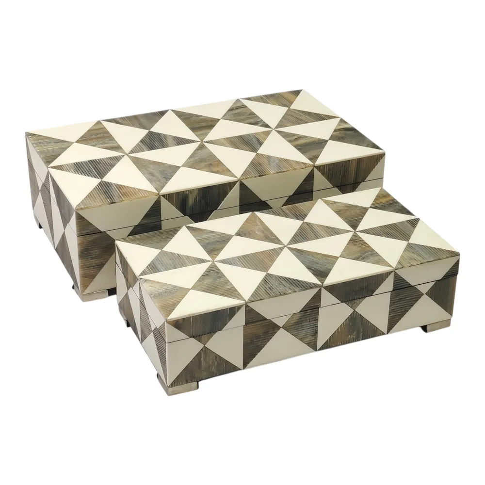 DAYTONWAY SET OF 2 BLACK BOXES 4 (IN)