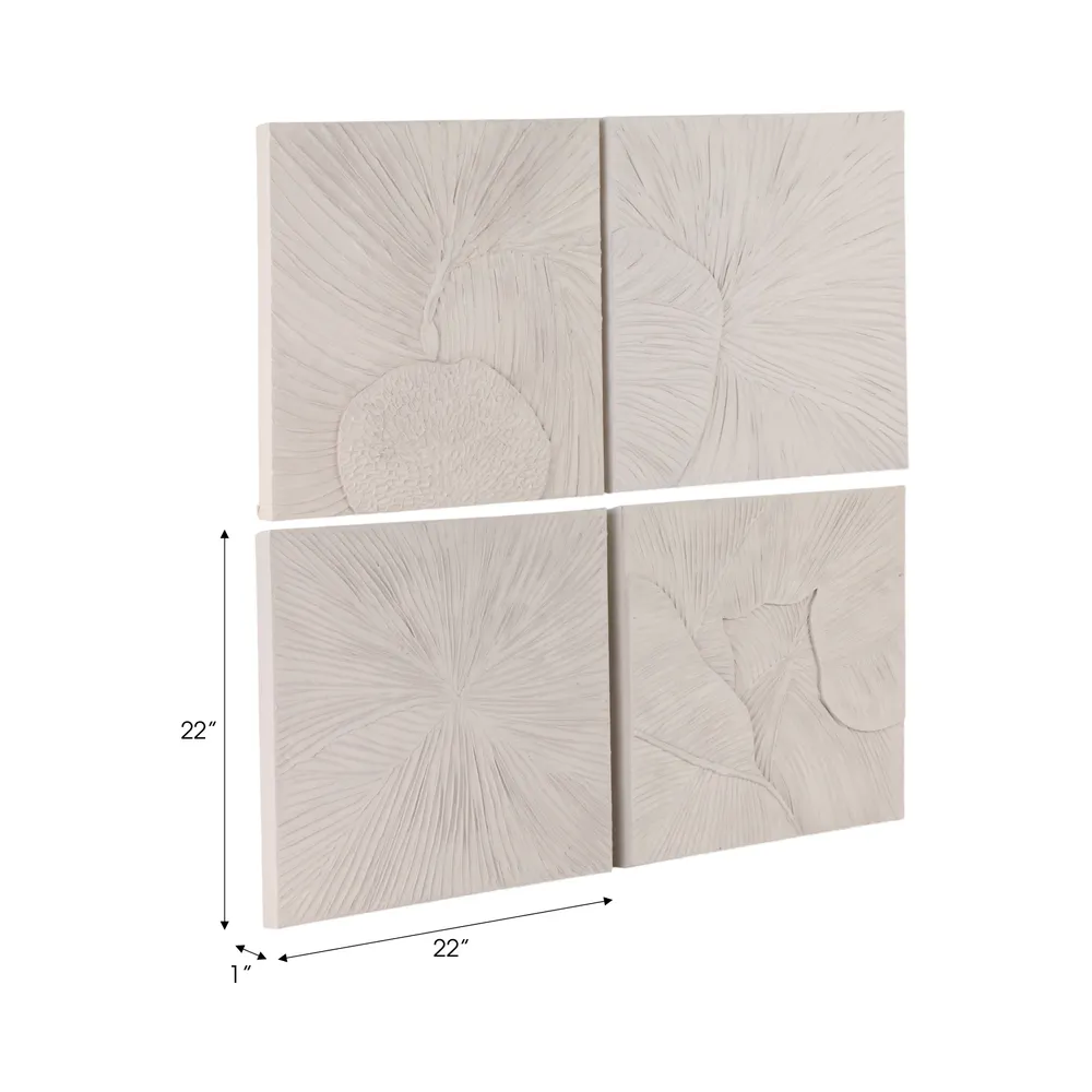 TATUMFORD SET OF 4 IVORY ART 22 (IN)