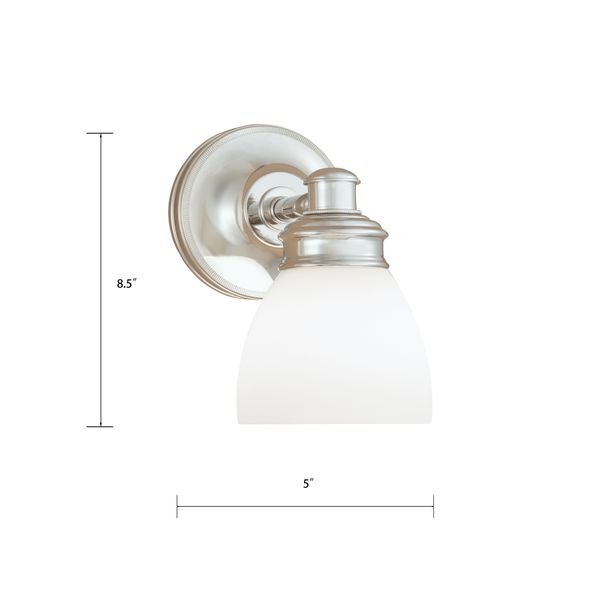 Spencer 8.5'' High 1-Light Sconce - Chrome