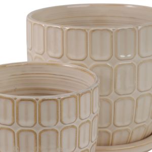 LEONAHAM SET OF 2 IVORY PLANTER 7 (IN) 7