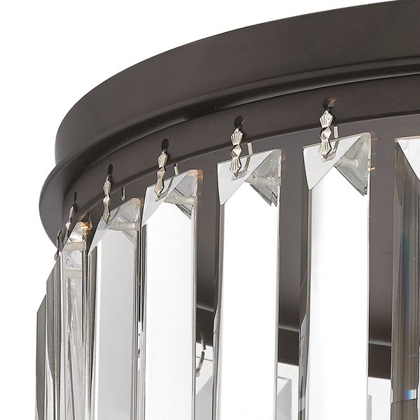 Palacial 12'' Wide 1-Light Flush Mount - Oil Rubbed Bronze