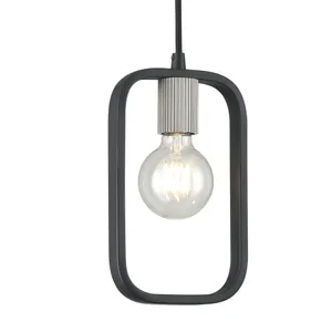 Dylan 12'' Wide 3-Light Chandelier - Matte Black with Nickel Sockets 4